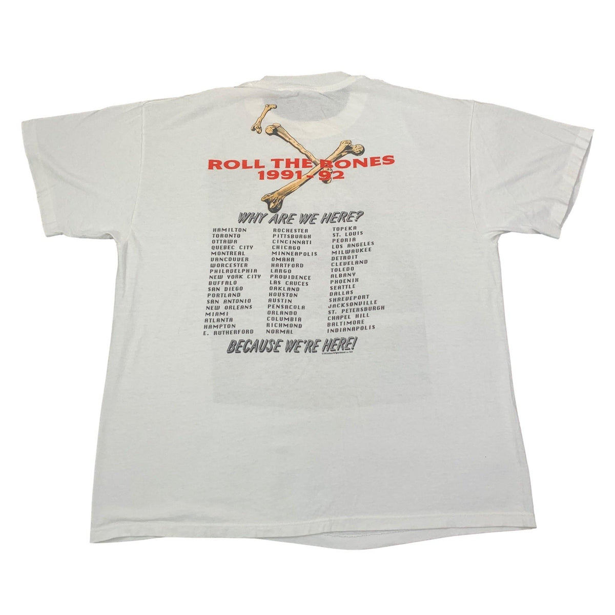 Vintage Rush &quot;Roll The Bones&quot; T-Shirt - jointcustodydc