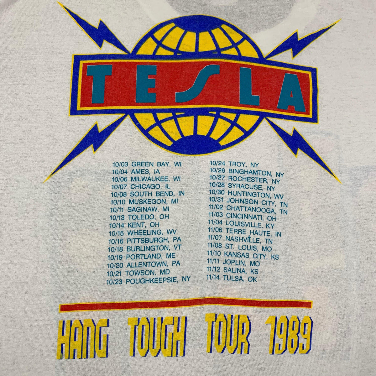 Vintage Tesla &quot;Hang Tough&quot; Tour T-Shirt - jointcustodydc
