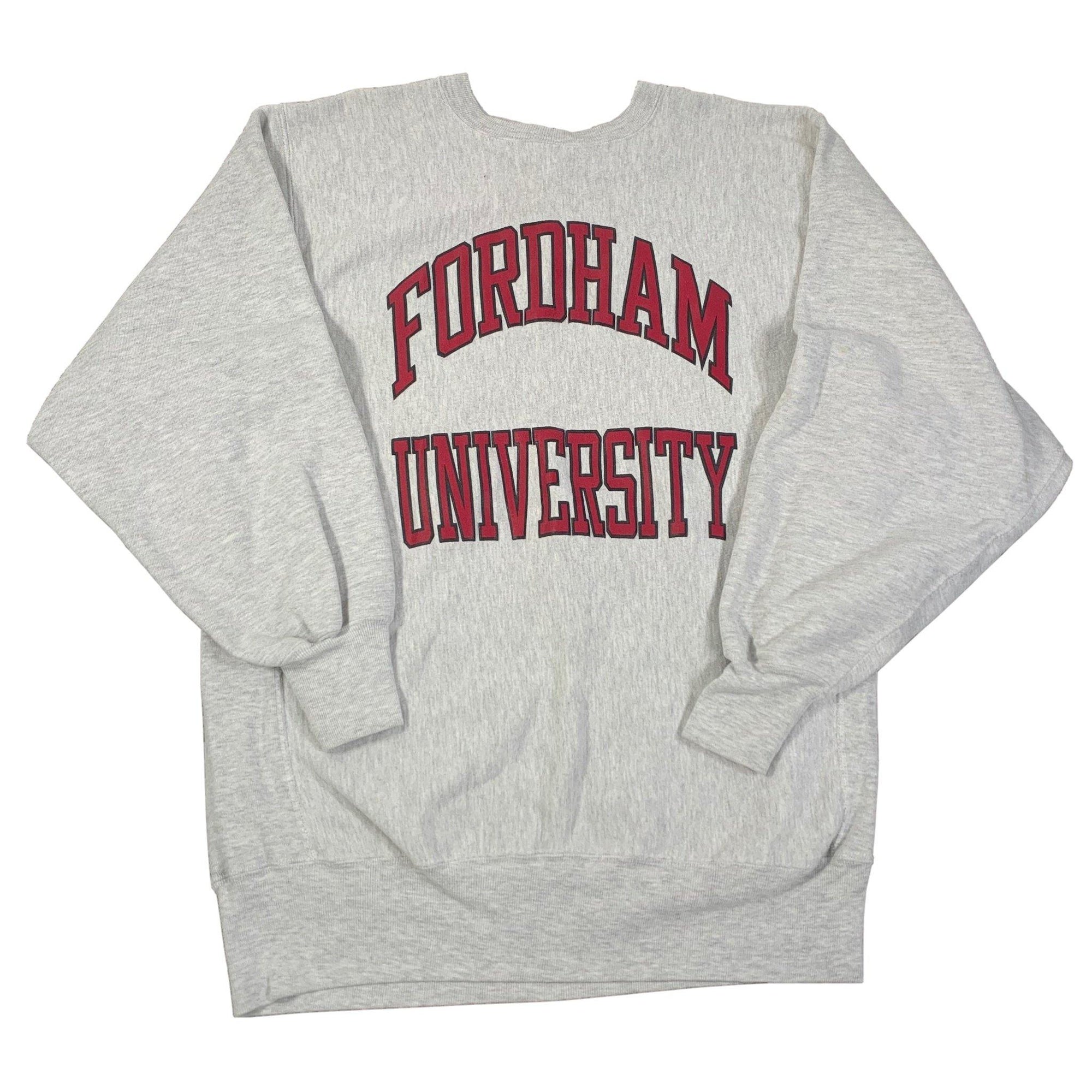 Vintage Champion Reverse Weave "Fordham University" Crewneck Sweatshirt - jointcustodydc