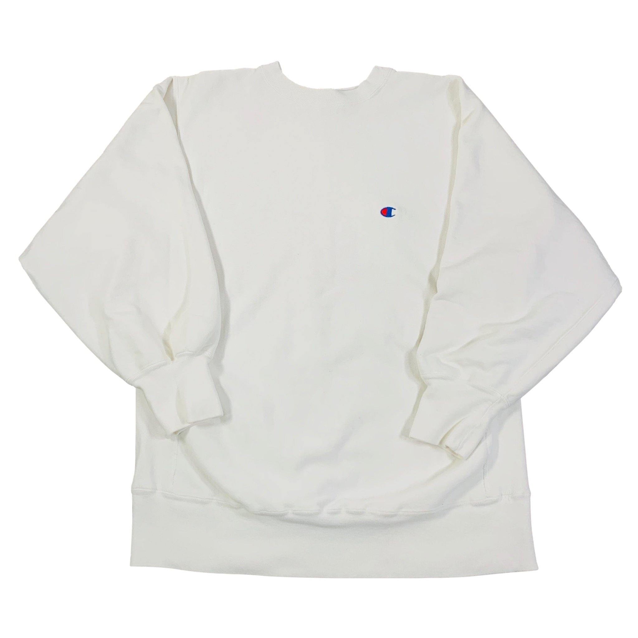 nakomelingen vervangen Lauw Vintage Champion Reverse Weave "White" Crewneck Sweatshirt | jointcustodydc