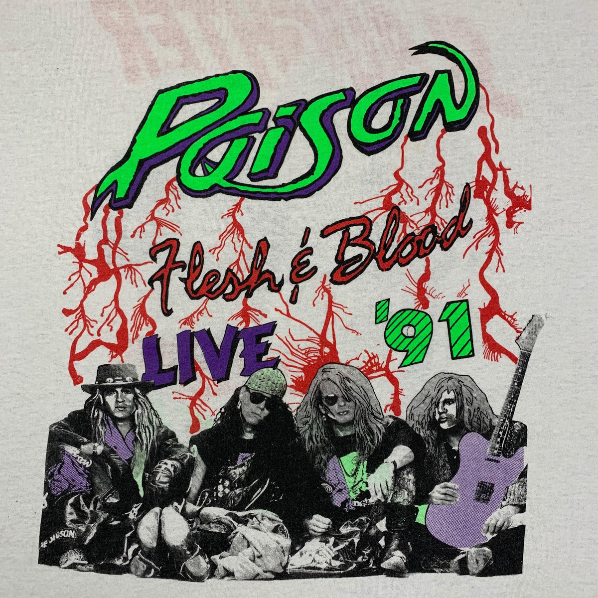 Vintage Poison &quot;Flesh &amp; Blood&quot; T-Shirt - jointcustodydc