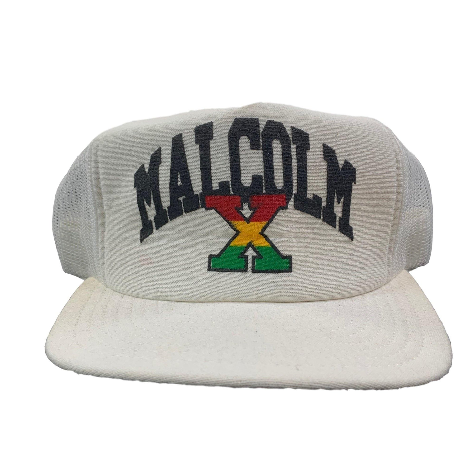 Vintage Malcolm X "White" Trucker Hat - jointcustodydc