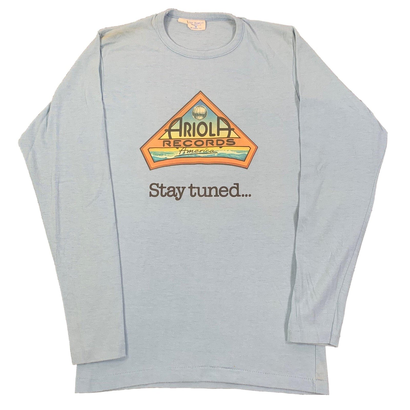 Vintage Ariola Records America "Stay Tuned..." Long Sleeve Shirt - jointcustodydc