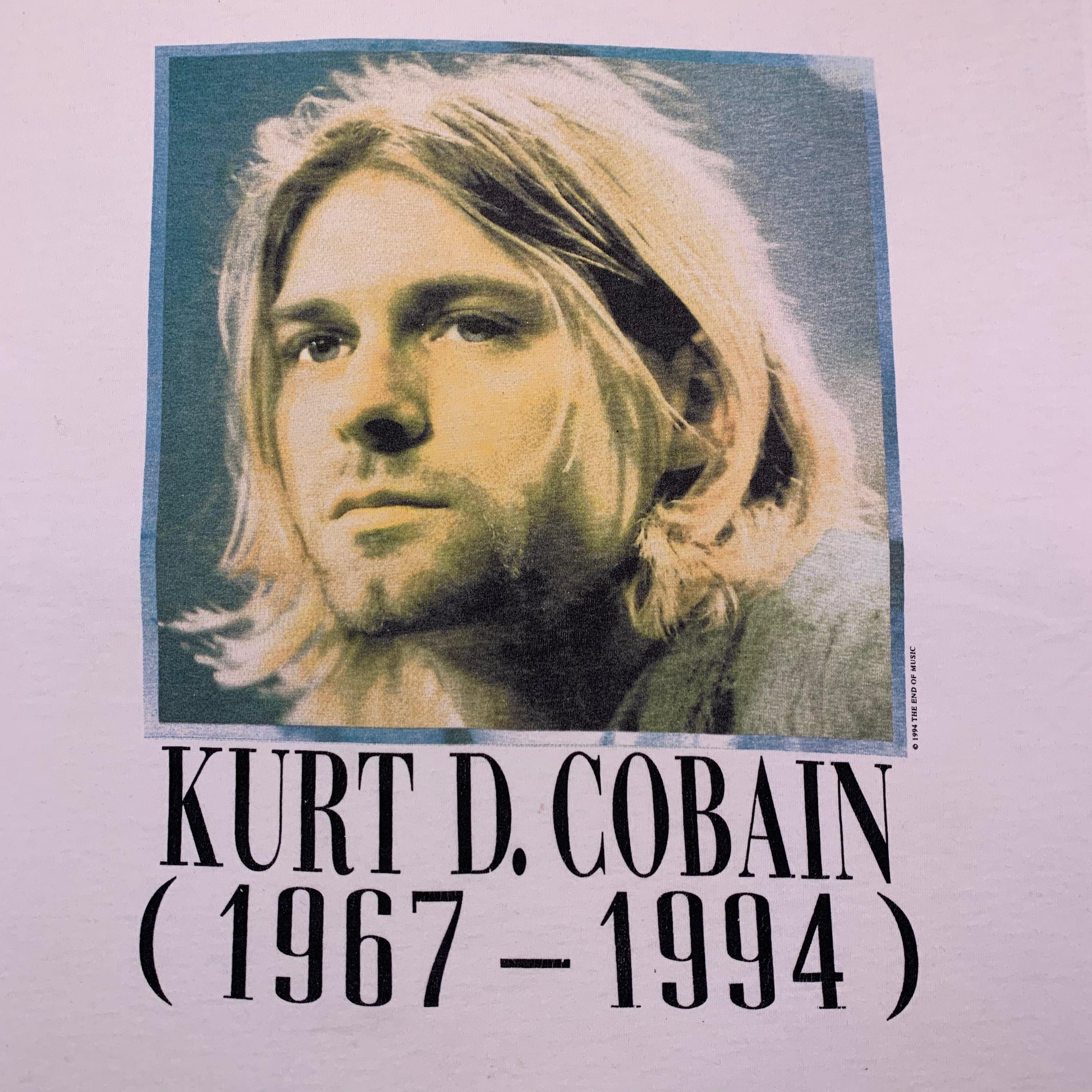 Nirvana Kurt Cobain Memorial Portrait Vintage T-shirt