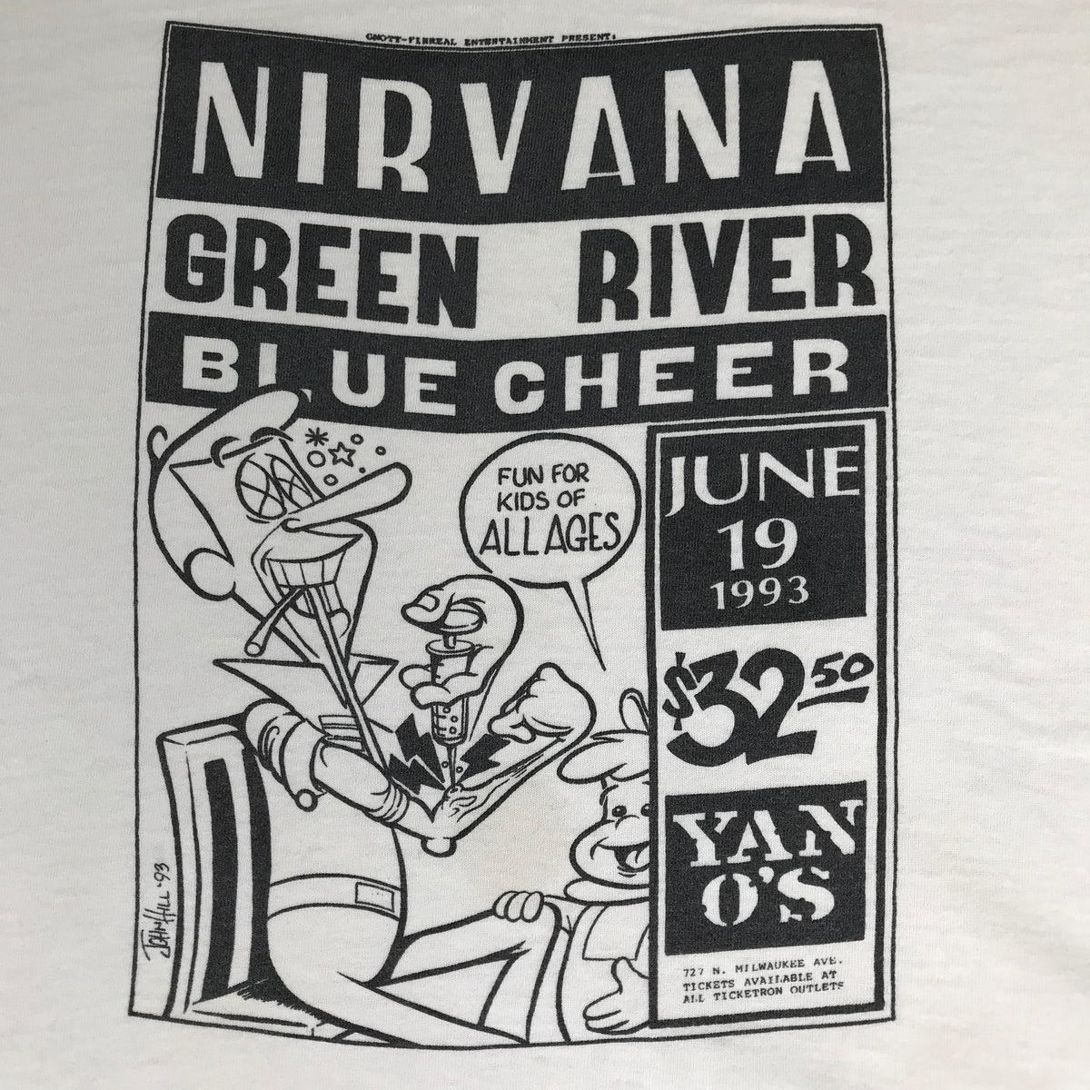Vintage Nirvana &quot;Flyer&quot; T-Shirt - jointcustodydc