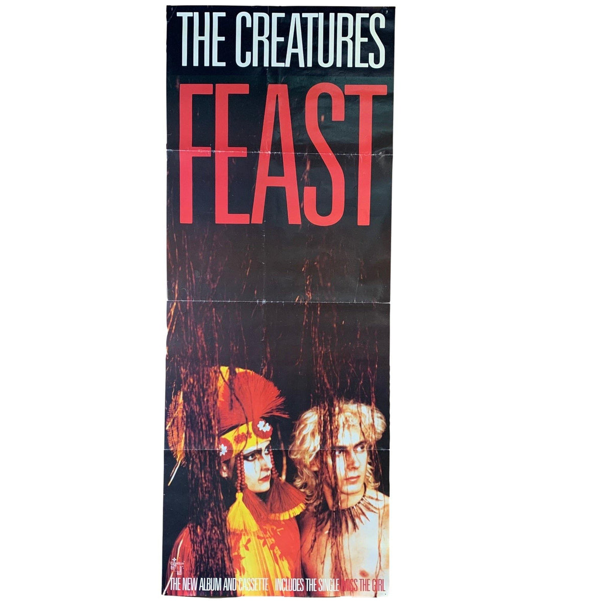 Vintage The Creatures &quot;Feast&quot; (1983) Debut Promotional Poster - jointcustodydc