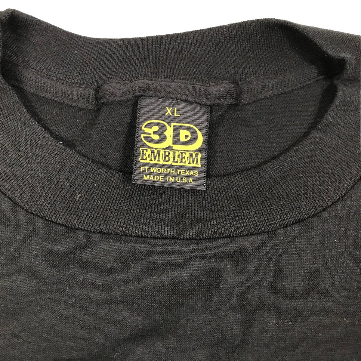 Vintage Orignal 3D Emblem Lean Mean Fighting Machine T Shirt Tag