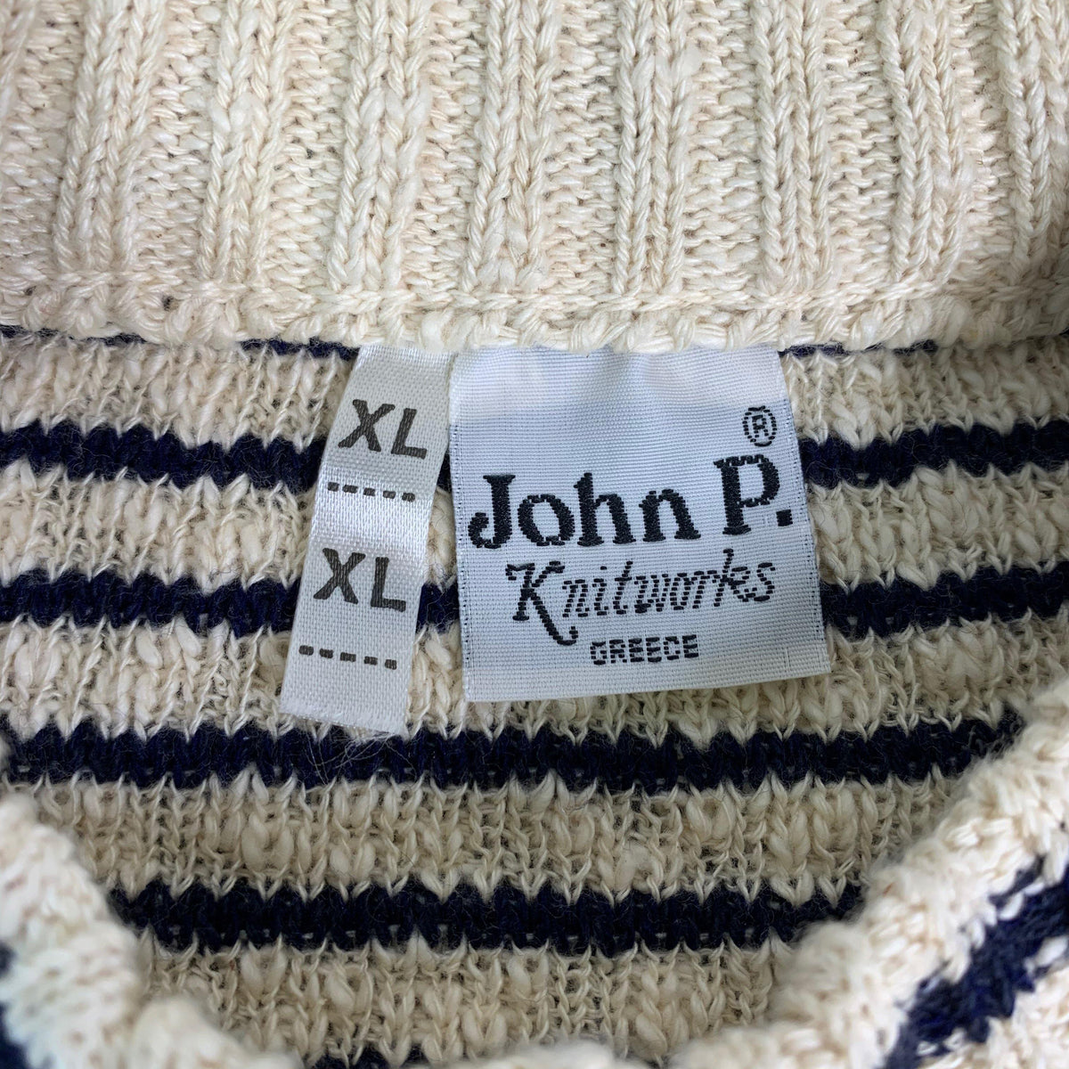 Vintage Made In Greece John P. &quot;Striped&quot; Knit - jointcustodydc