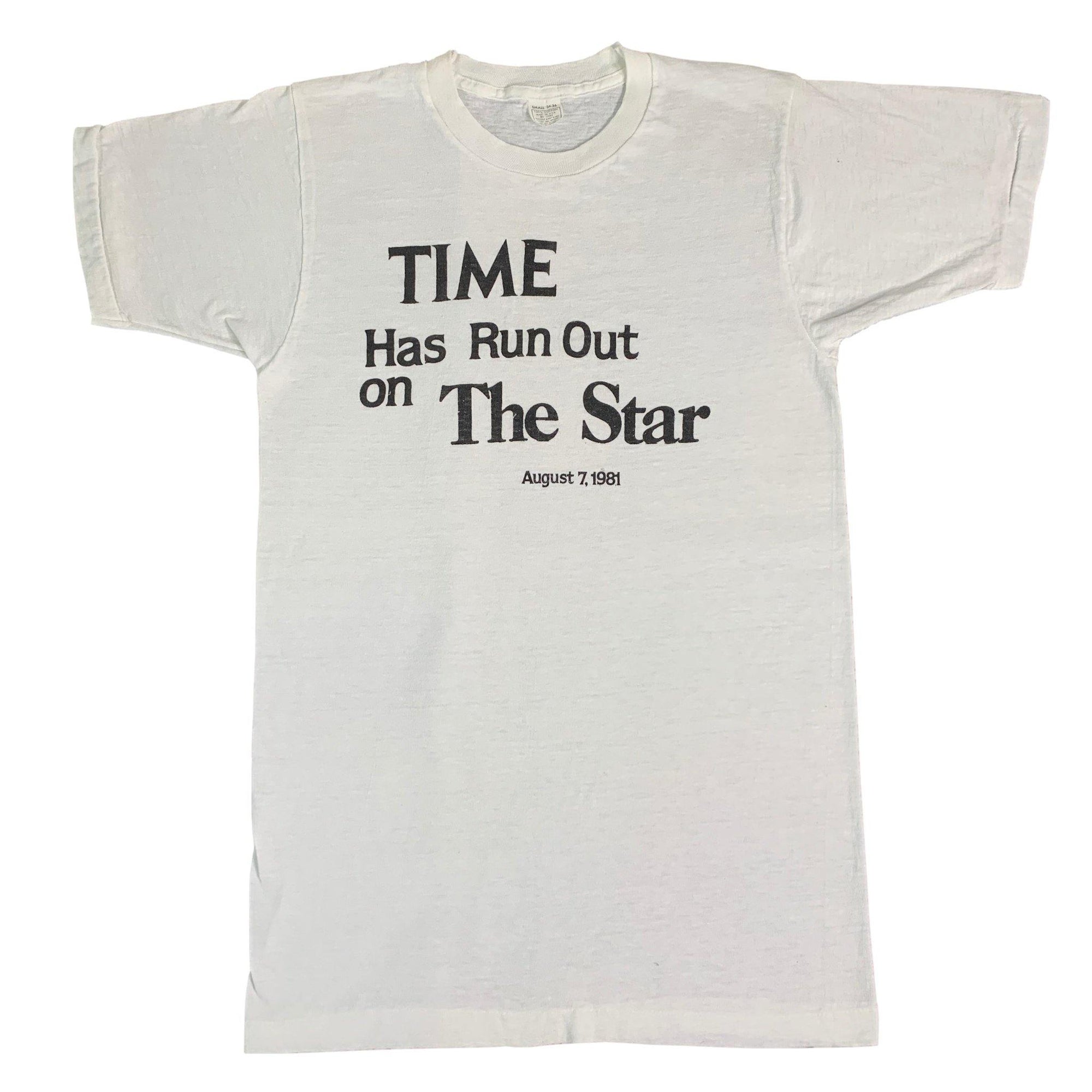 Vintage The Washington Star "Time Has Run Out" T-Shirt - jointcustodydc
