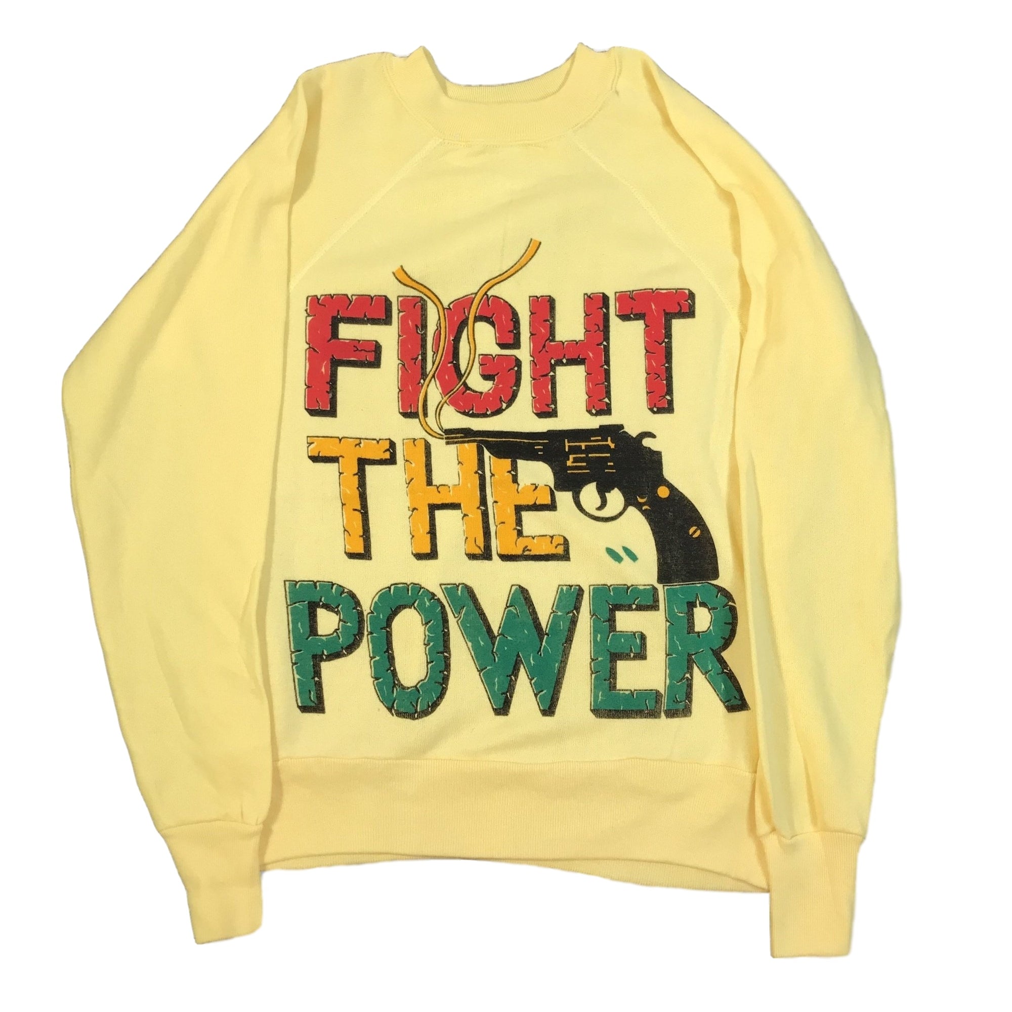 Vintage Fight The Power "Gun" Crewneck Sweatshirt - jointcustodydc