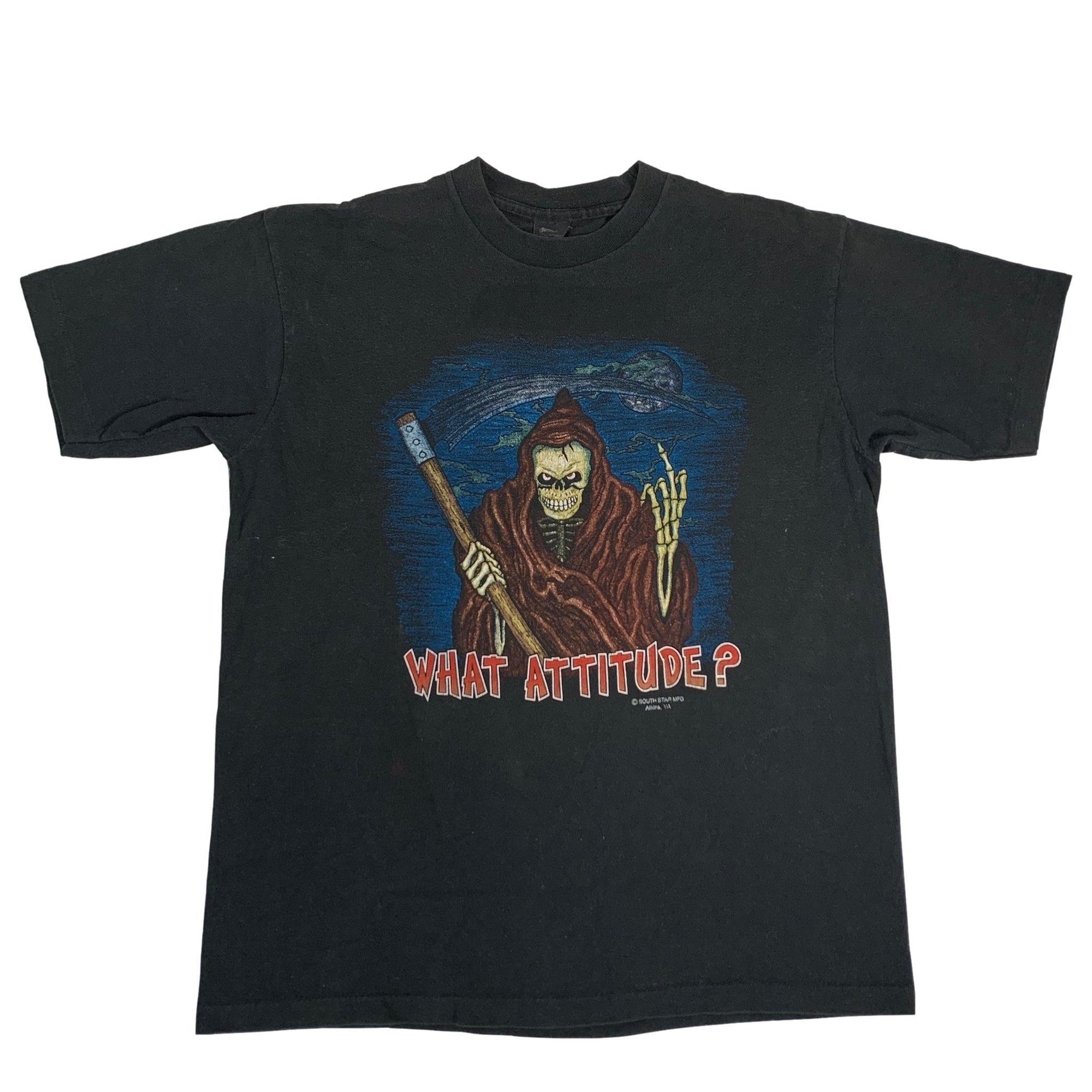 Vintage Grim Reaper "What Attitude?" T-Shirt - jointcustodydc