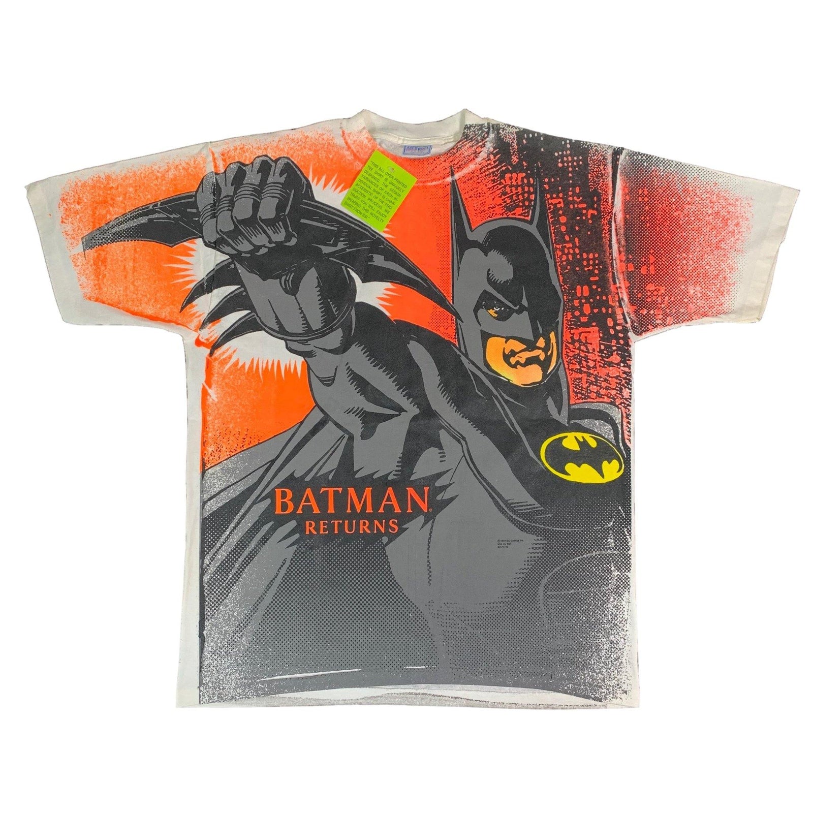 Vintage Batman Returns "1991" All Over Print T-Shirt - jointcustodydc
