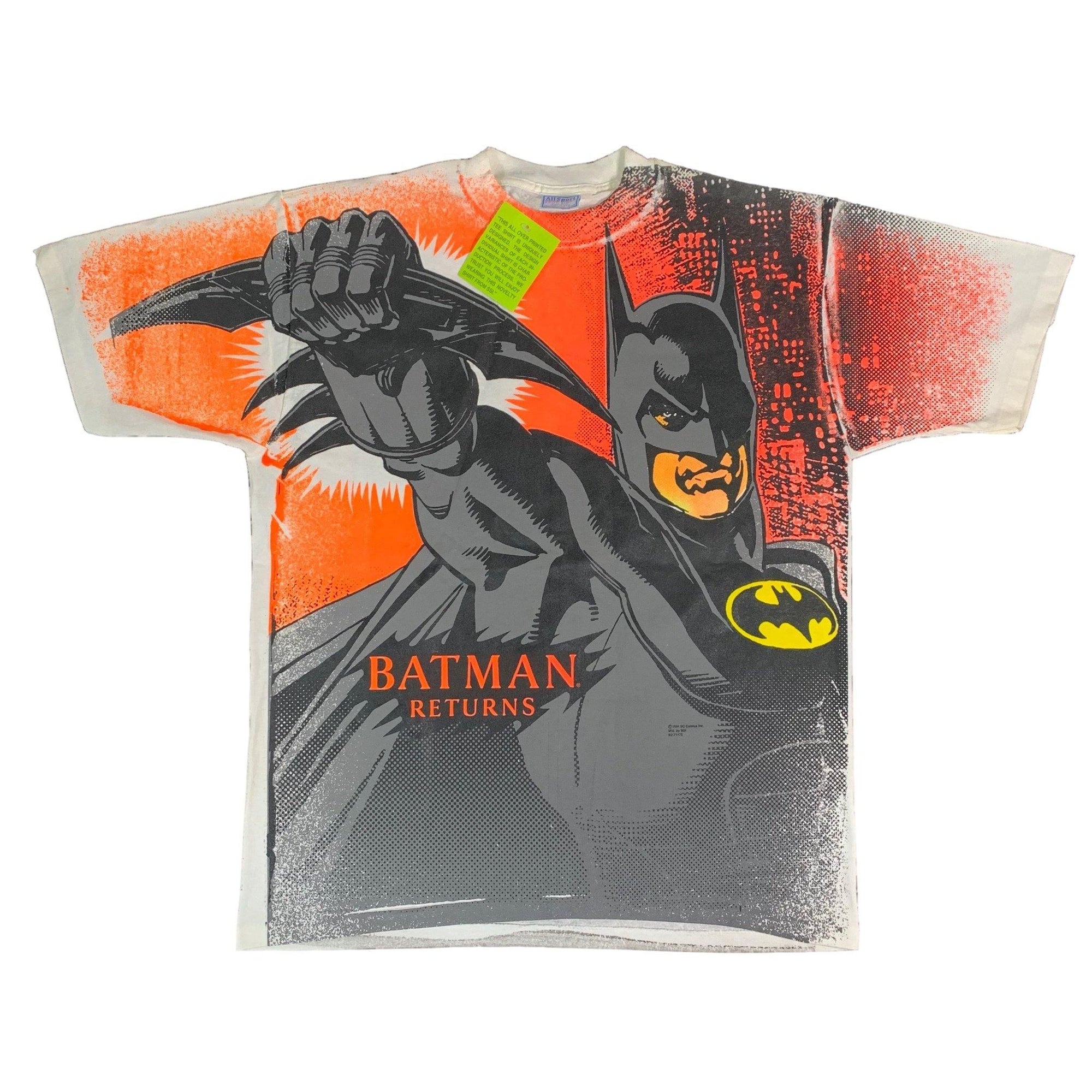 Vintage Batman Returns "1991" All Over Print T-Shirt - jointcustodydc