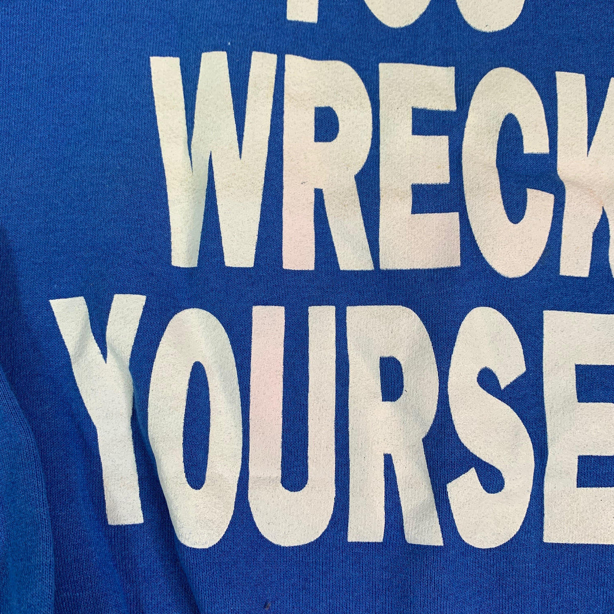 Vintage Check Yourself &quot;Before You Wreck Yourself&quot; Crewneck Sweatshirt - jointcustodydc