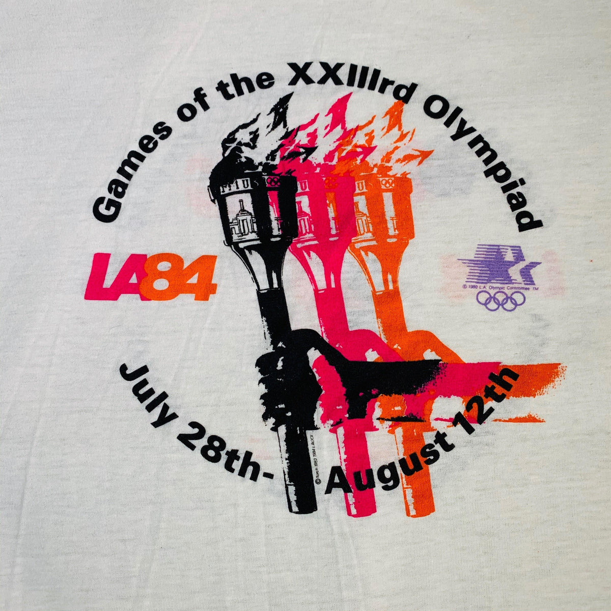 Vintage Los Angeles Olympics 1984 &quot;Weightlifting&quot; T-Shirt - jointcustodydc
