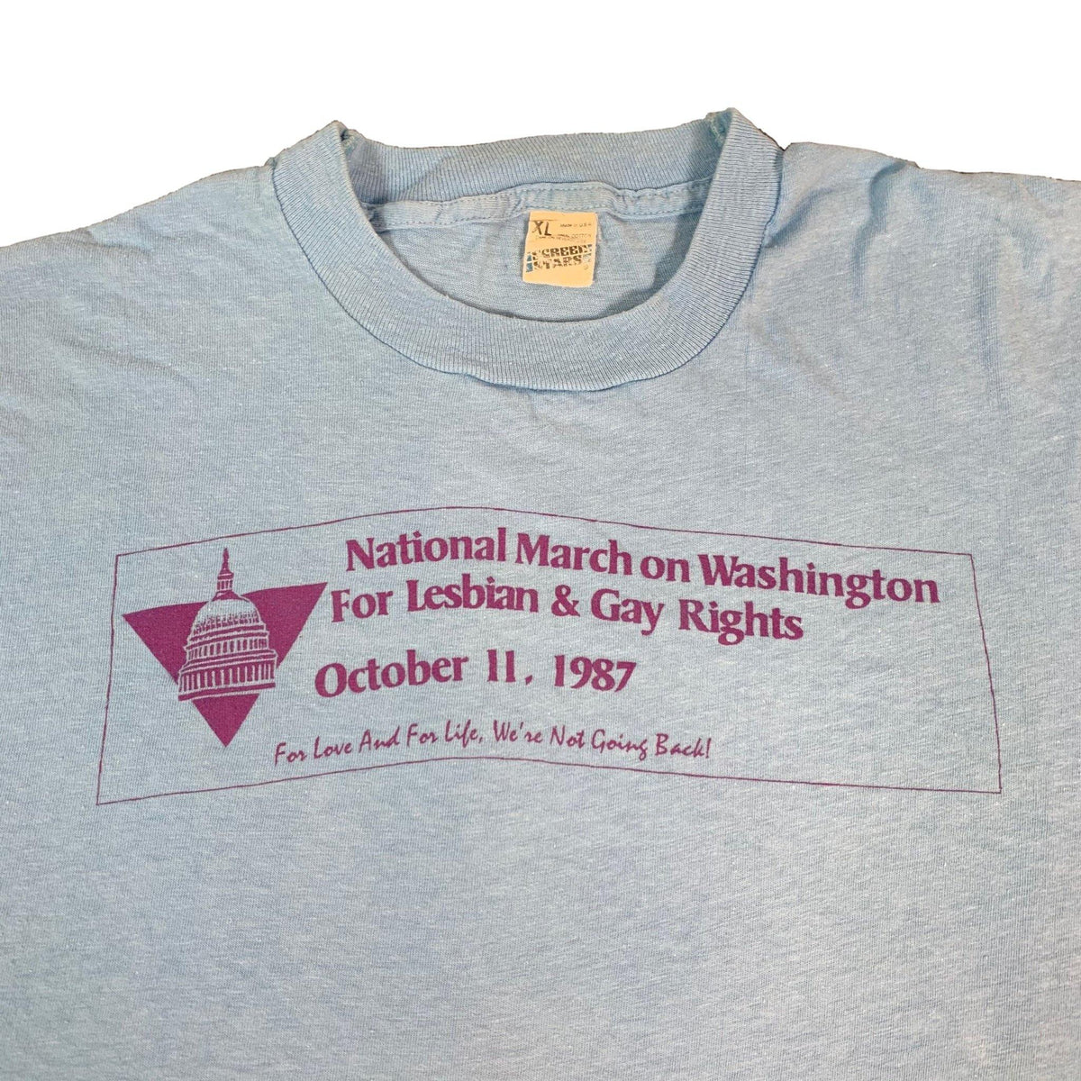 Vintage March For Lesbian &amp; Gay Rights &quot;1987&quot; T-Shirt - jointcustodydc