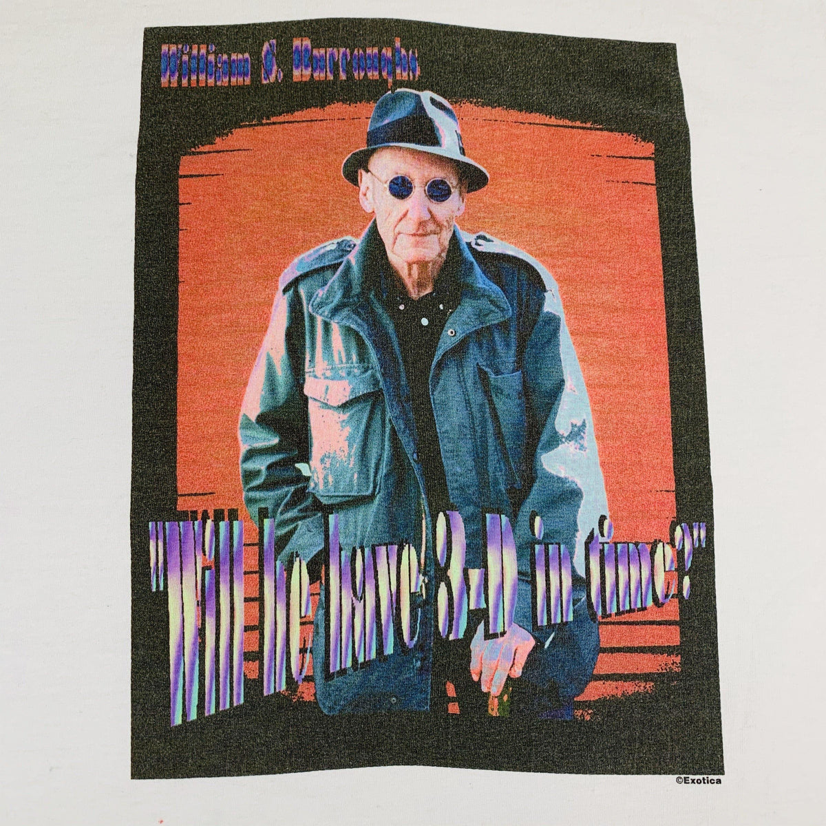 Vintage William Burroughs &quot;Will He Have 3-D In Time&quot; Exotica T-Shirt - jointcustodydc