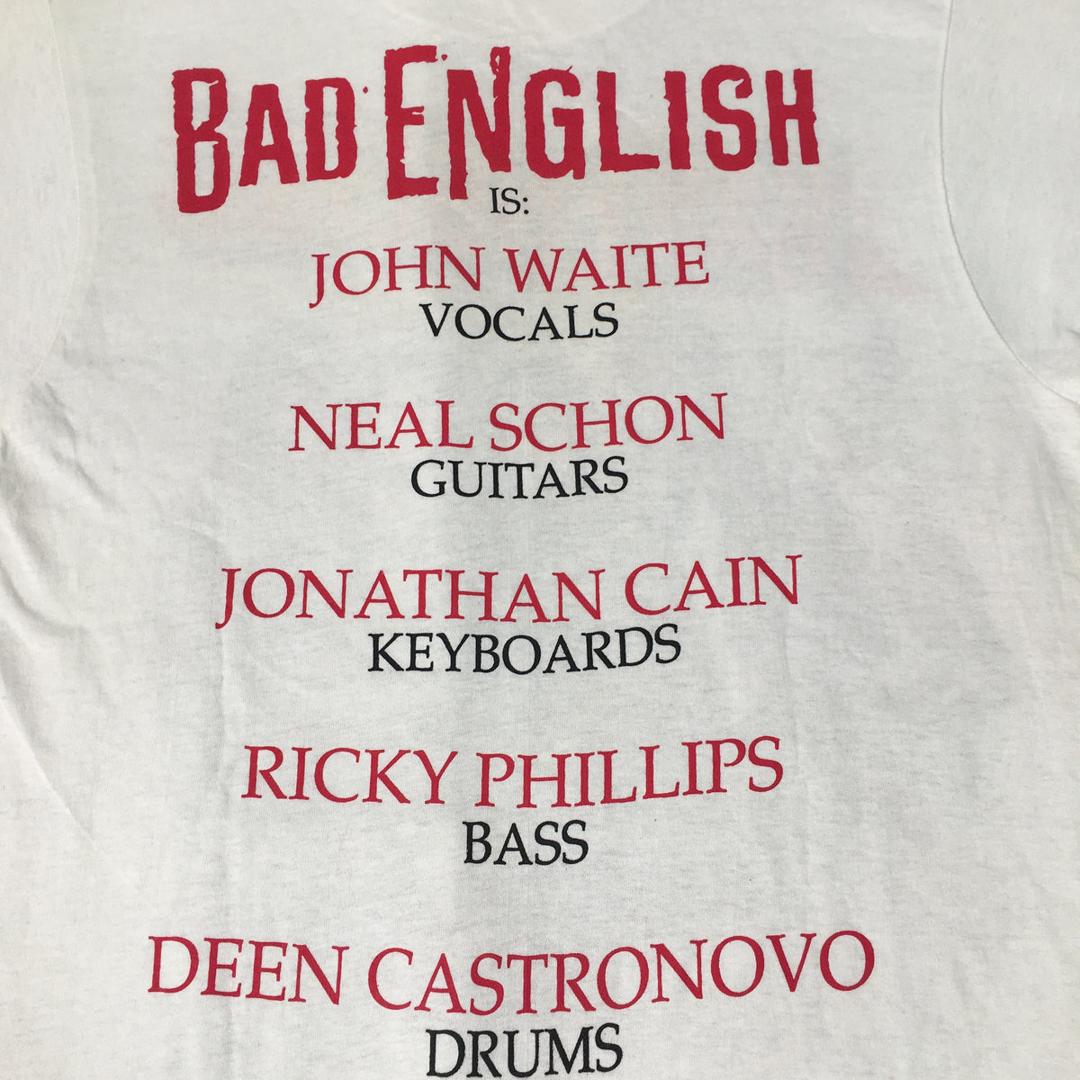 Vintage Bad English &quot;Group Photo T-Shirt - jointcustodydc