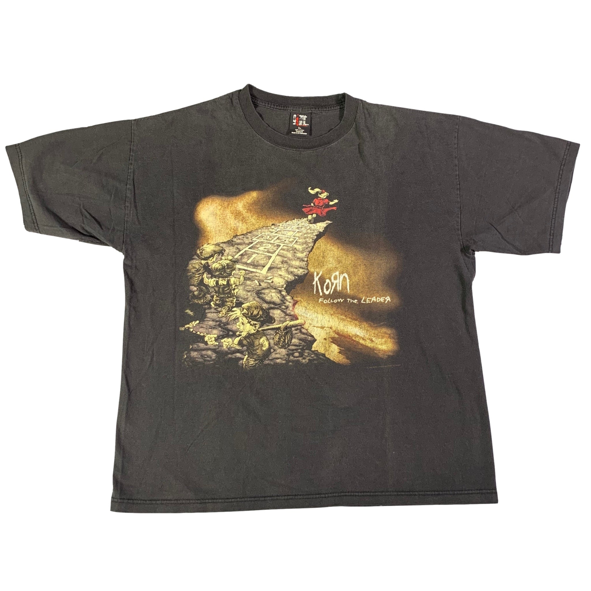 Korn Follow the Leader T Shirt Black 90s rock Nu Metal Large