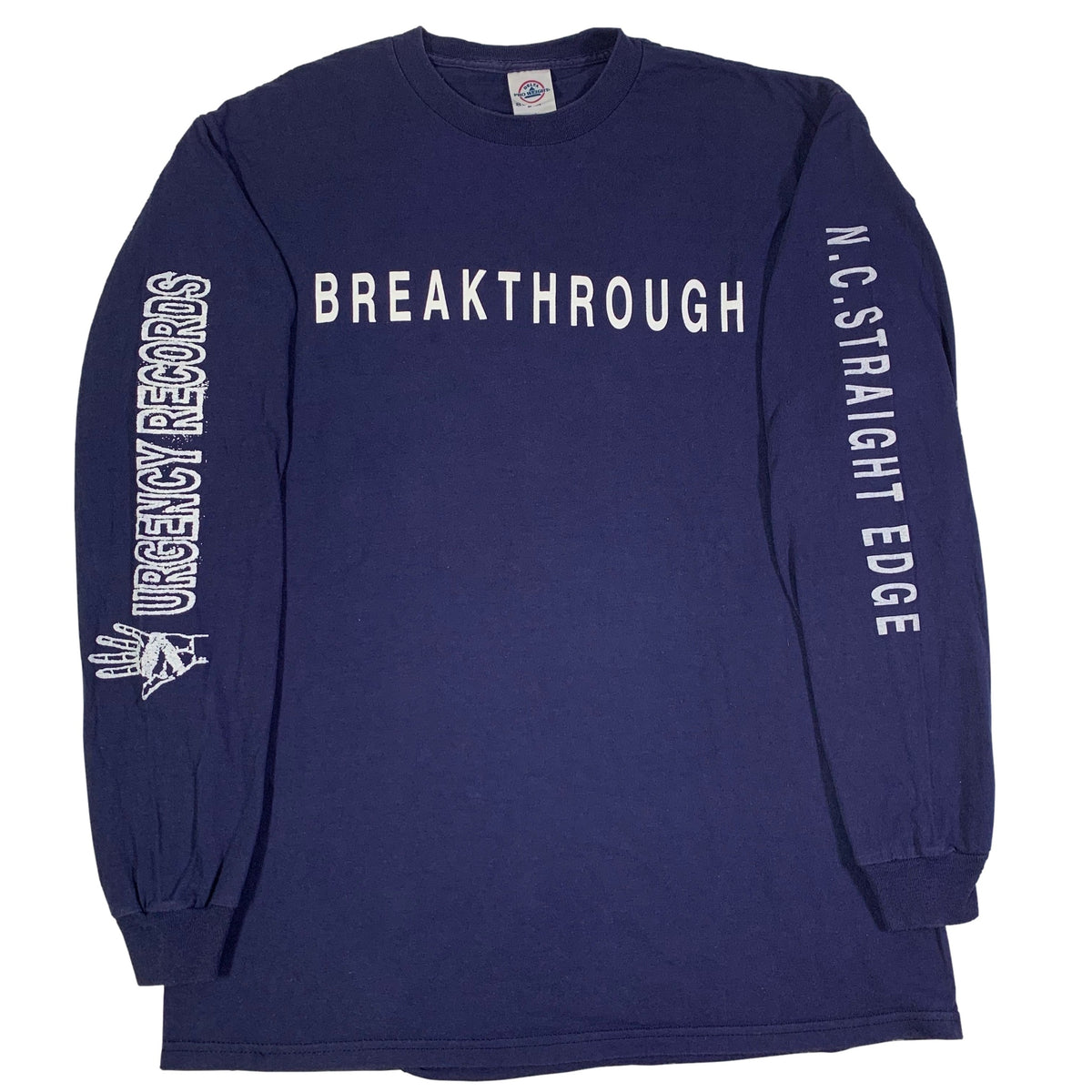 Vintage Breakthrough &quot;N.C. Straight Edge&quot; Long Sleeve Shirt - jointcustodydc