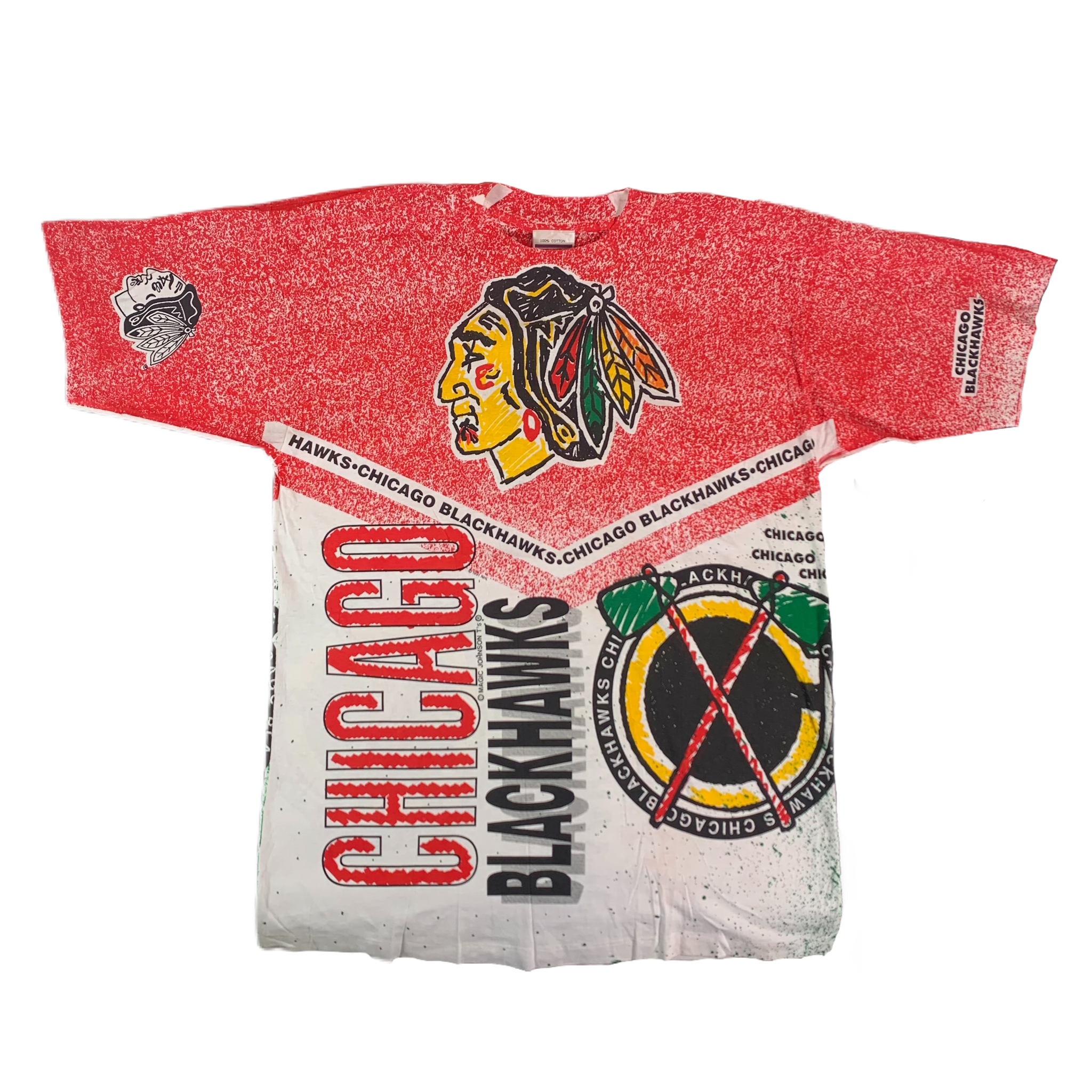 Vintage Chicago Blackhawks shirt, NHL black graphic tee - Medium