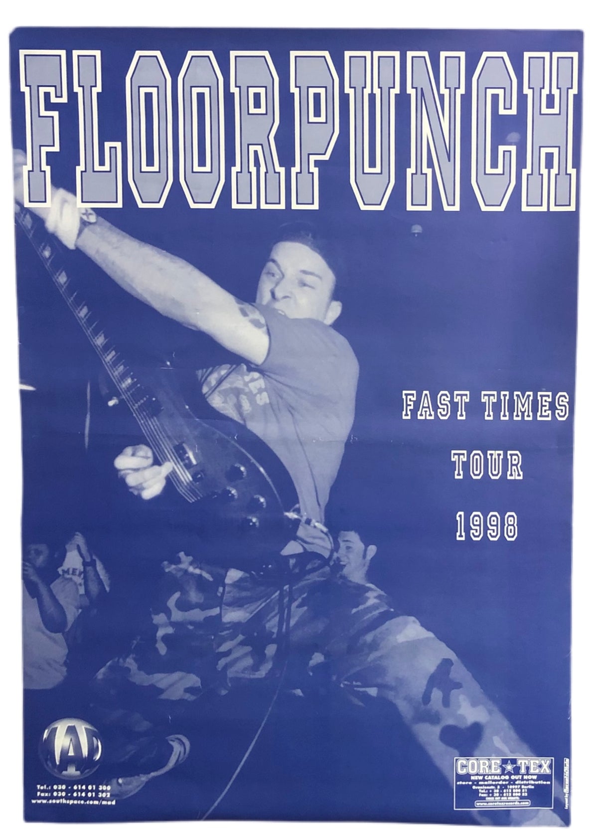 Vintage Floorpunch &quot;Fast Times Tour 1998&quot; European Tour Poster