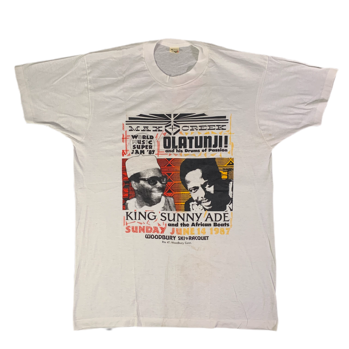 Vintage Olatunji King Sunny Adé &quot;World Music Super Jam &#39;87&quot; T-Shirt