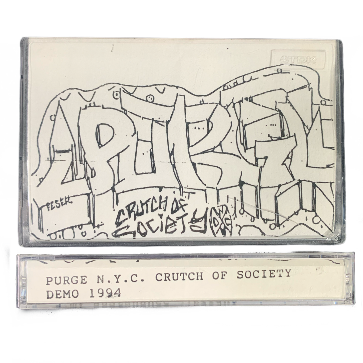 Vintage PURGE N.Y.C. “Crutch Of Society” 1994 Demo Tape - jointcustodydc