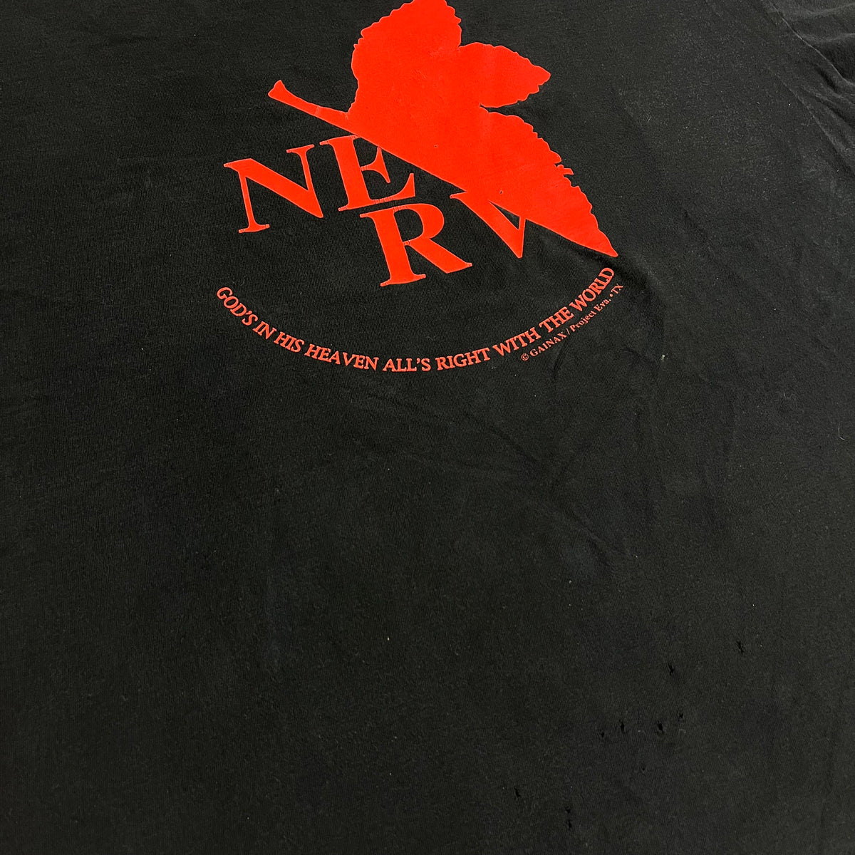 Vintage Neon Genesis Evangelion &quot;NERV&quot; Fashion Victim Project Eva T-Shirt