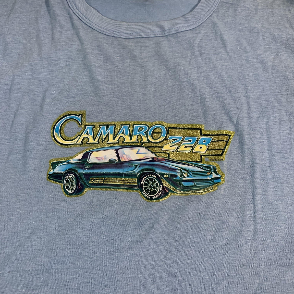 Vintage Iron-On Camaro “Z28” Glitter T-Shirt - jointcustodydc