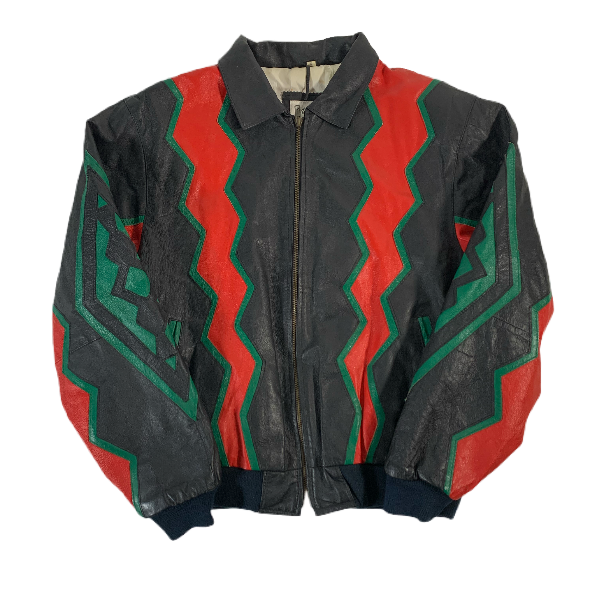 【米国製】MICHAEL HOBAN レザージャケット M カーキ 本革 Vintage Michael Hoban “Hobo Nation” Leather Jacket