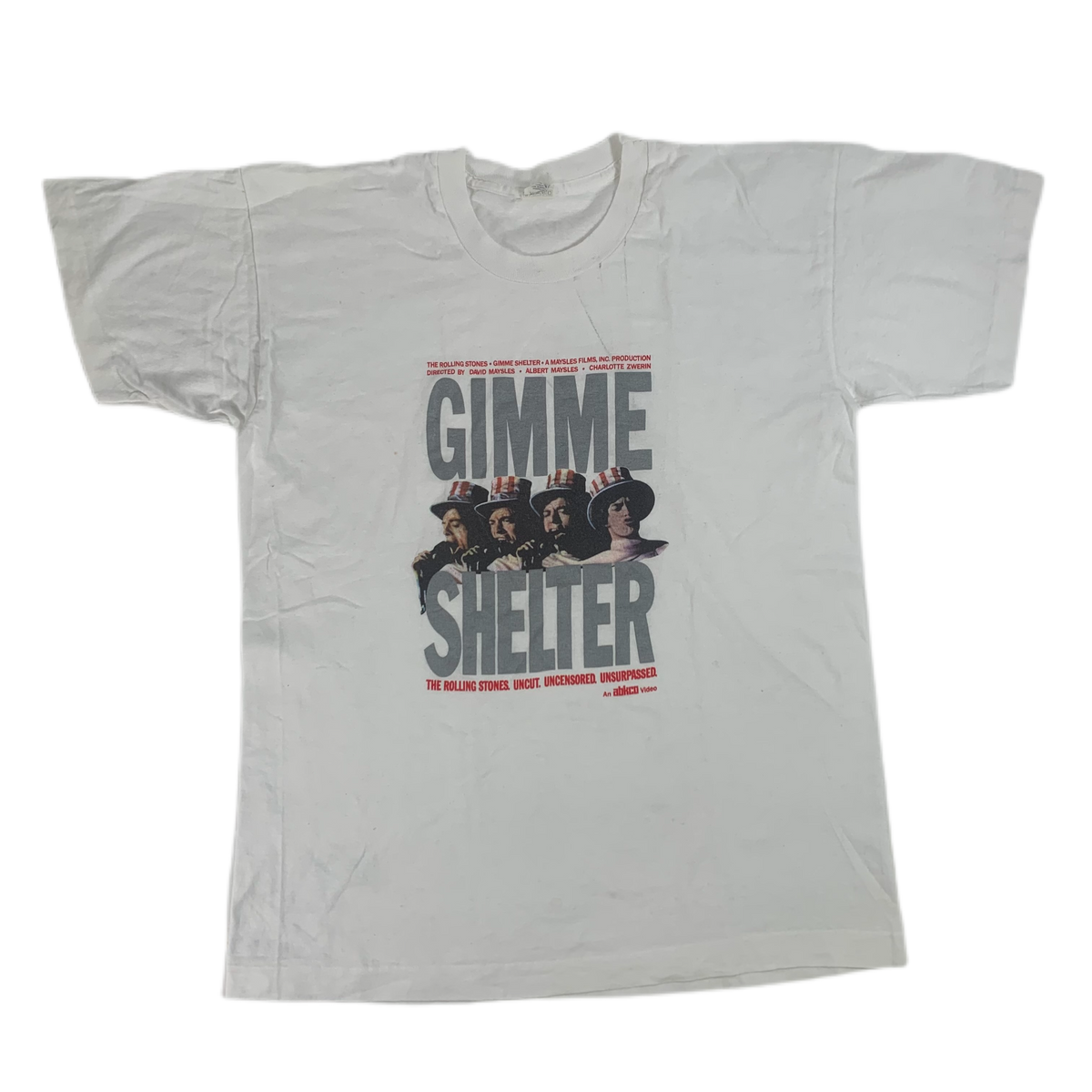 Vintage Rolling Stones &quot;Gimme Shelter&quot; Maysles Films Promotional T-Shirt