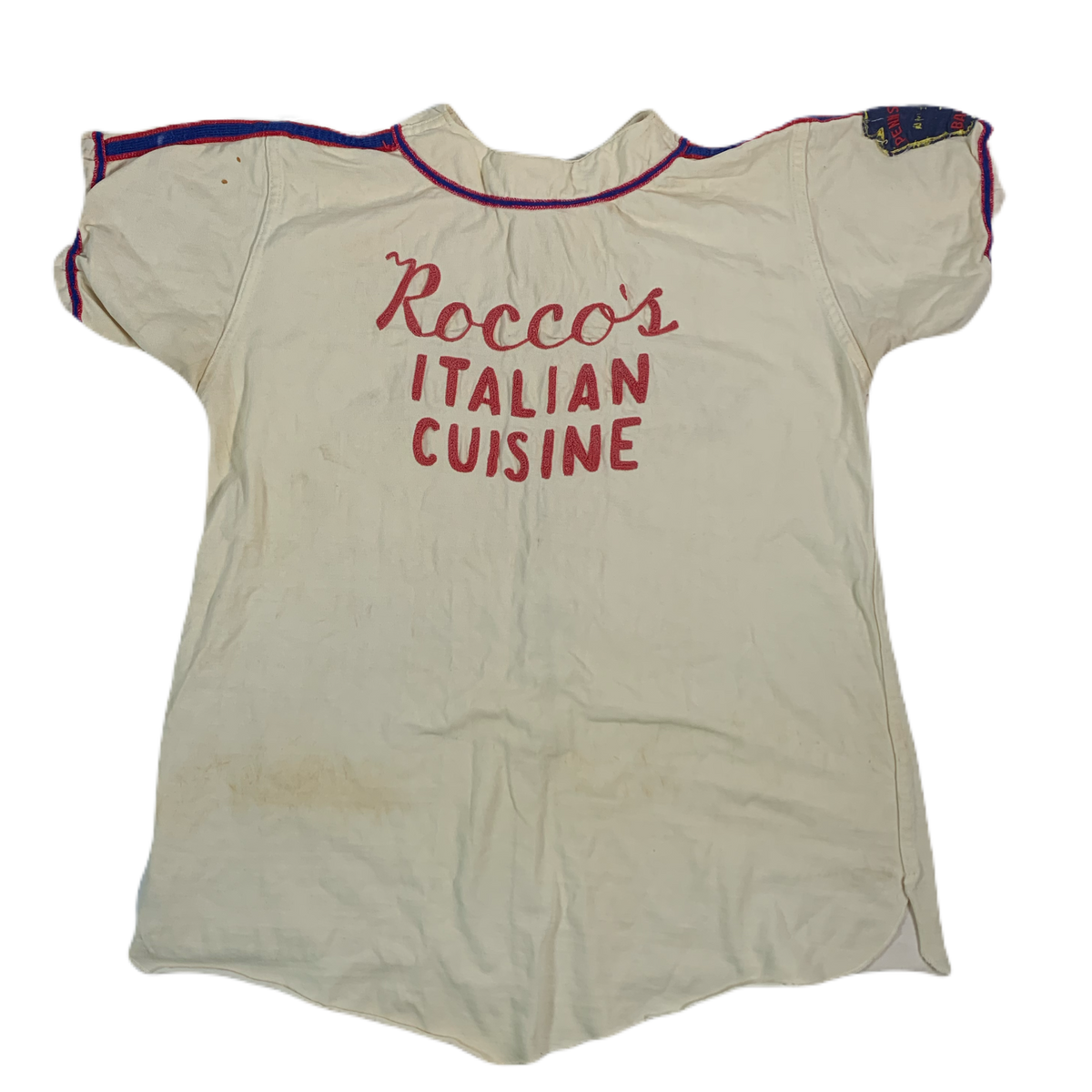 Vintage Collegeville “Rocco’s Italian Cuisine” Chain Stitch Baseball Jersey - jointcustodydc