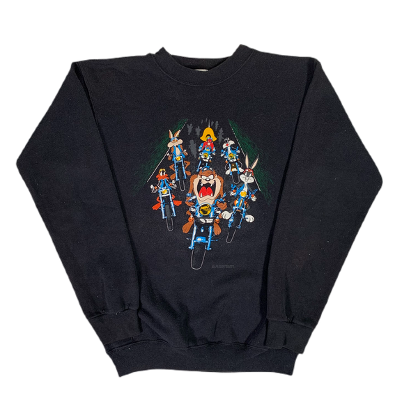 Vintage Looney Tunes Biker Crewneck Sweatshirt Jointcustodydc 