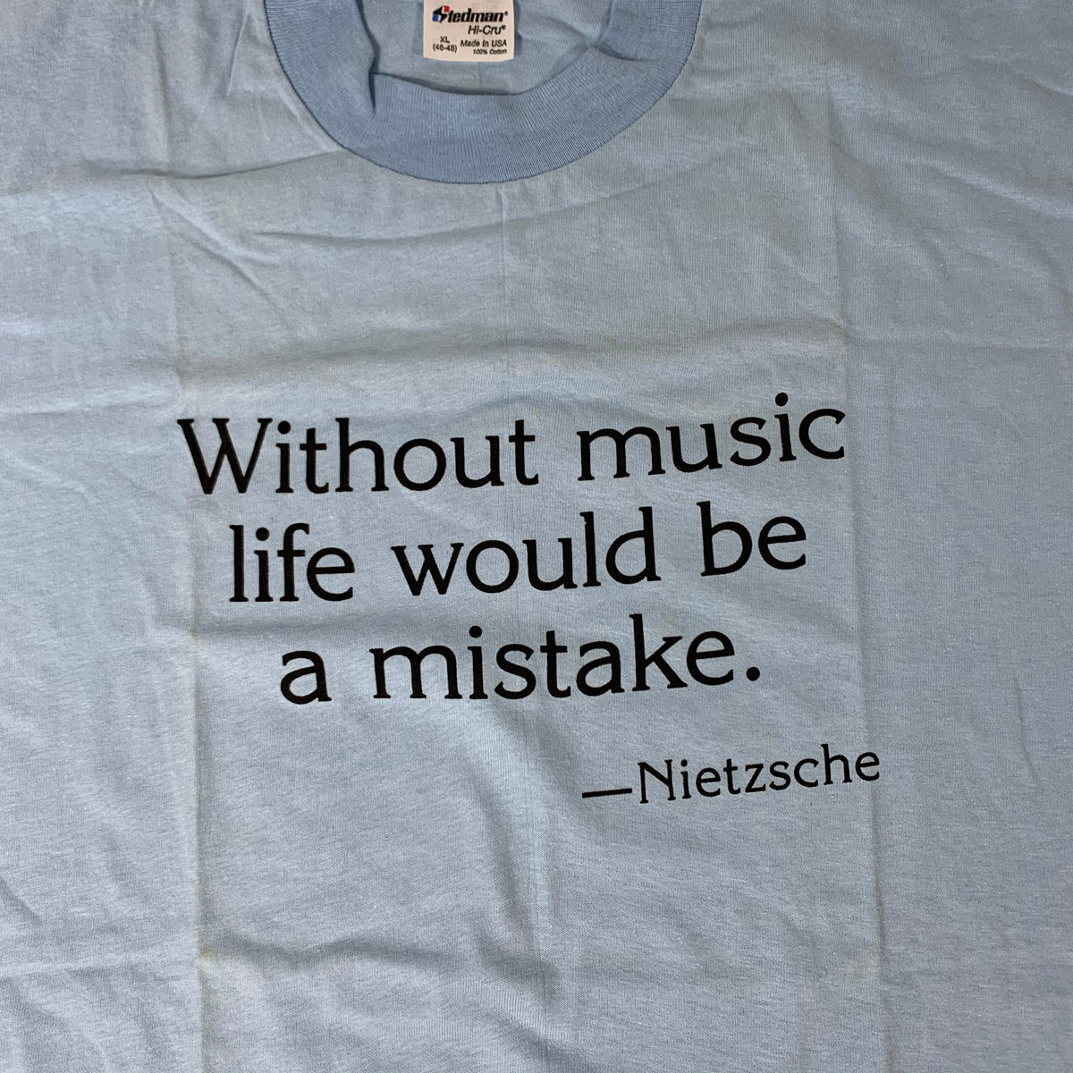 Vintage Nietzsche “Without Music” T-Shirt