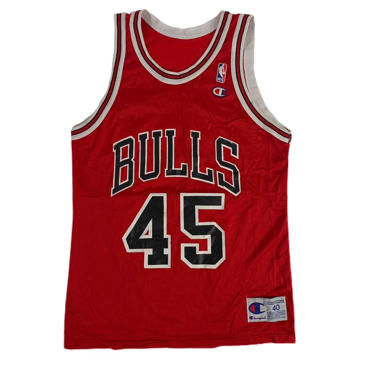 Vintage Chicago Bulls &quot;Michael Jordan&quot; #45 Champion Basketball Jersey