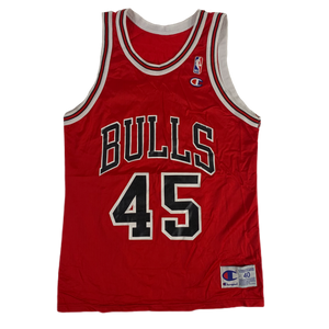 Vintage Champion Michael Jordan Chicago Bulls White Jersey #45 X-Large 48  NBA XL