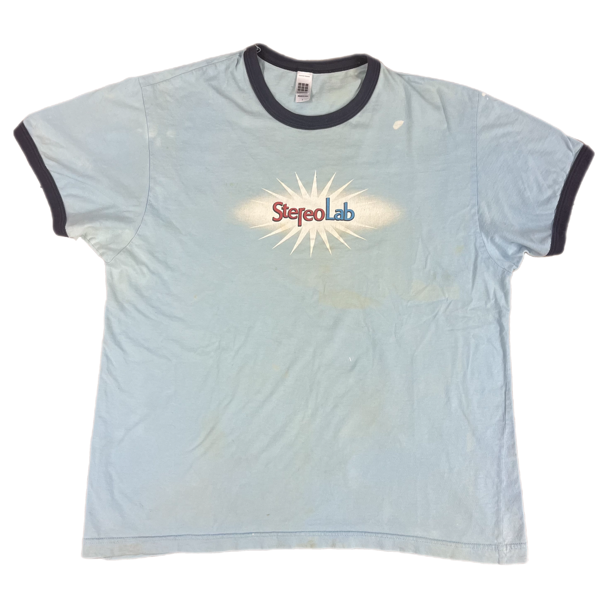Vintage Stereolab &quot;4AD&quot; Ringer Shirt
