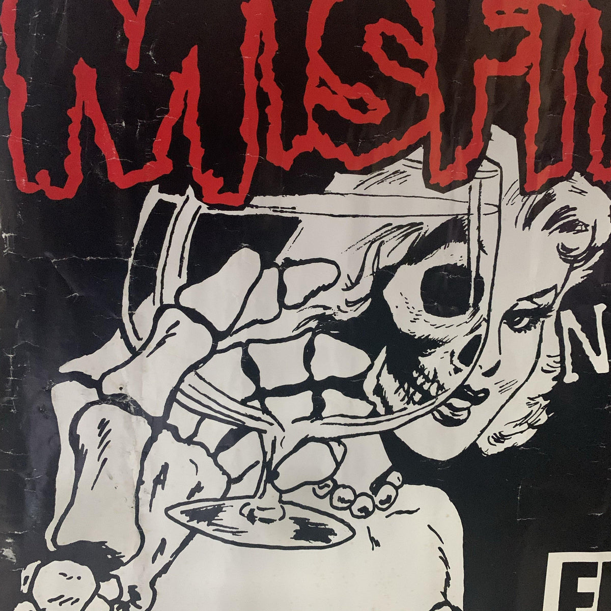 Vintage original Misfits Poster Necros Beastie Boys Irving Plaza Show detail