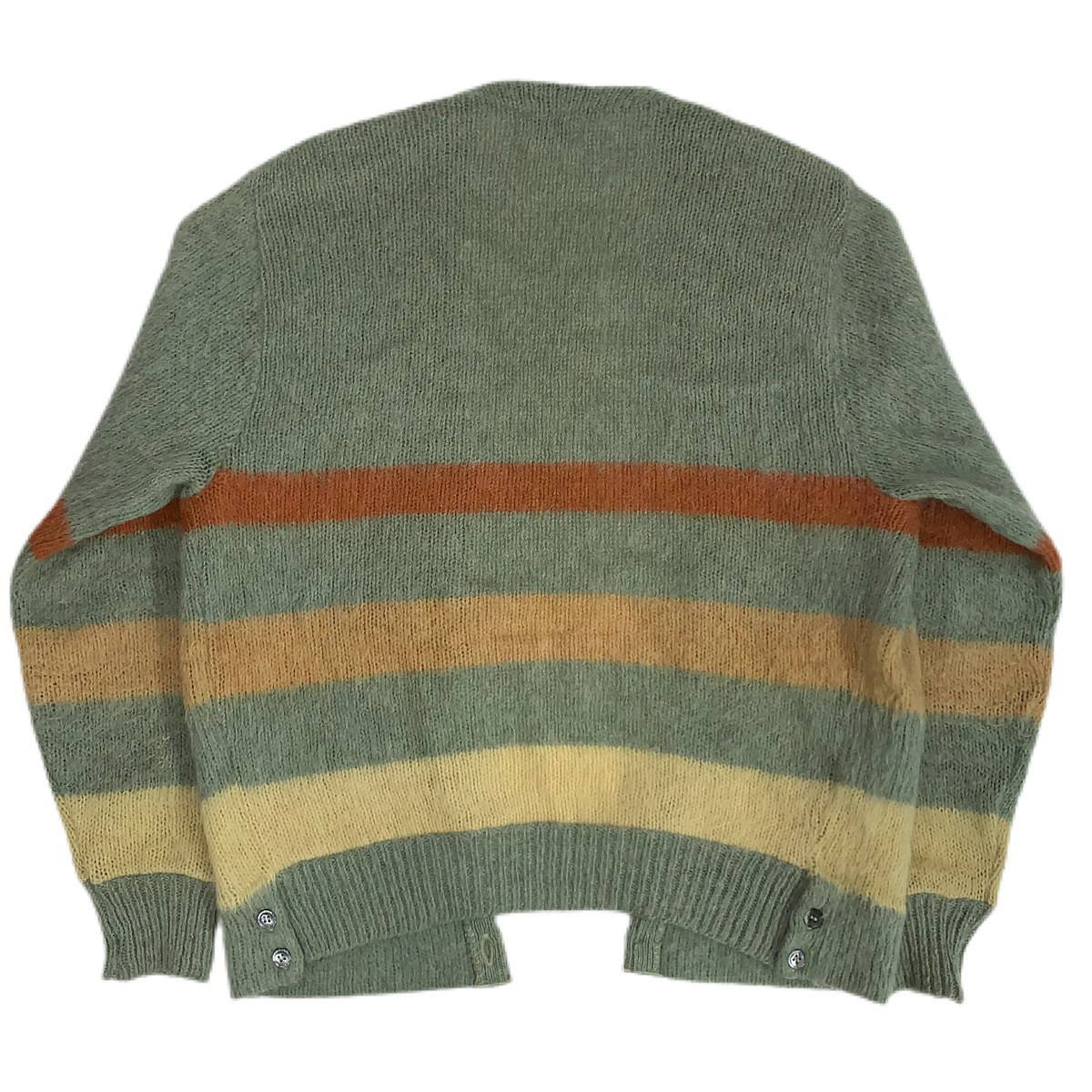 Vintage Society Sportswear Striped &quot;Wool&quot; Mohair Cardigan