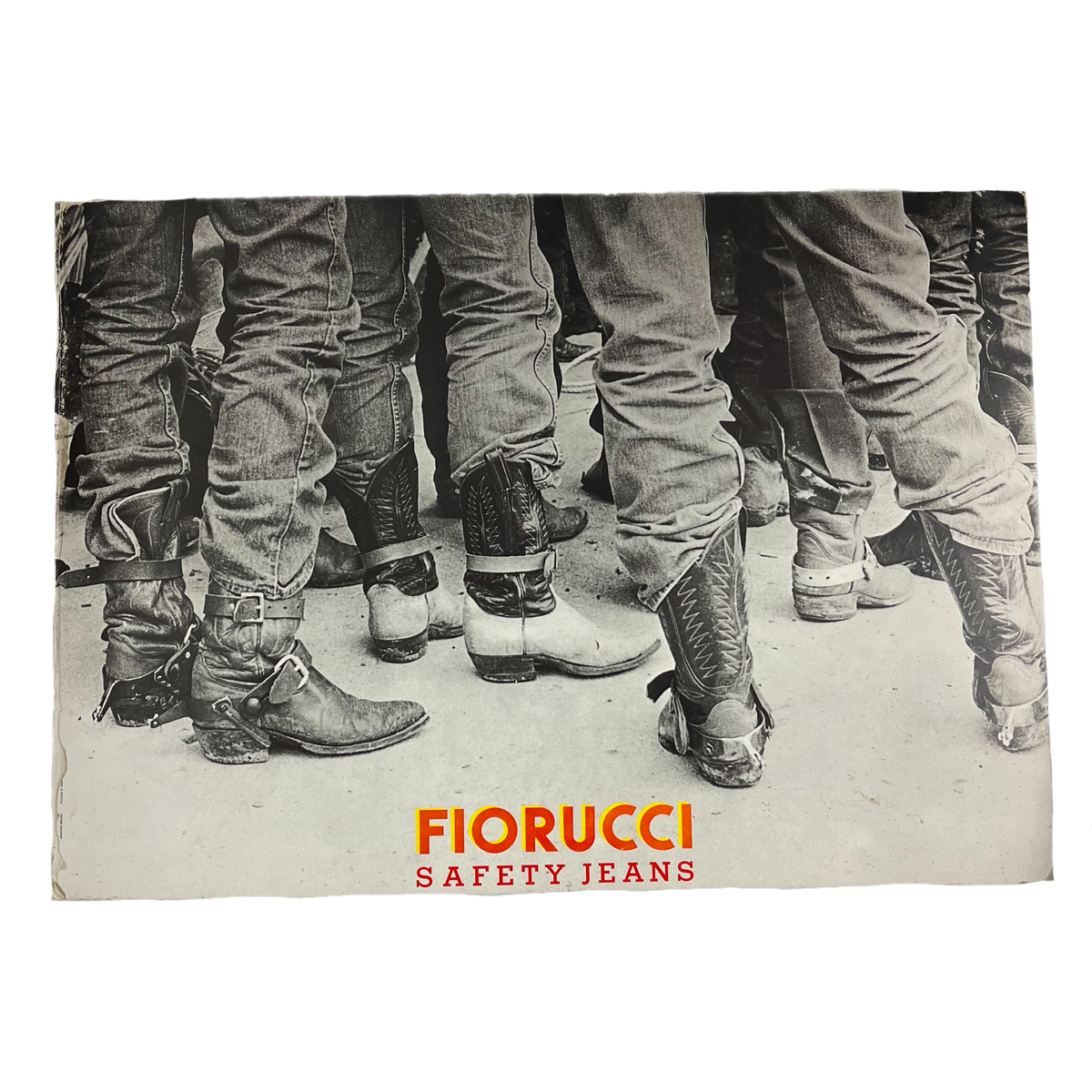 Vintage Fiorucci Safety Jeans &quot;1976 Graphis Collection&quot; Heavy Cardboard Mounted Poster
