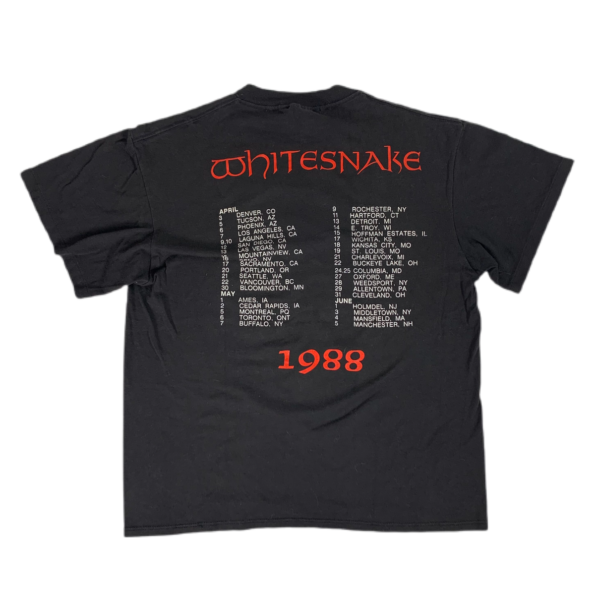 Vintage Whitesnake &quot;1988&quot; T-Shirt
