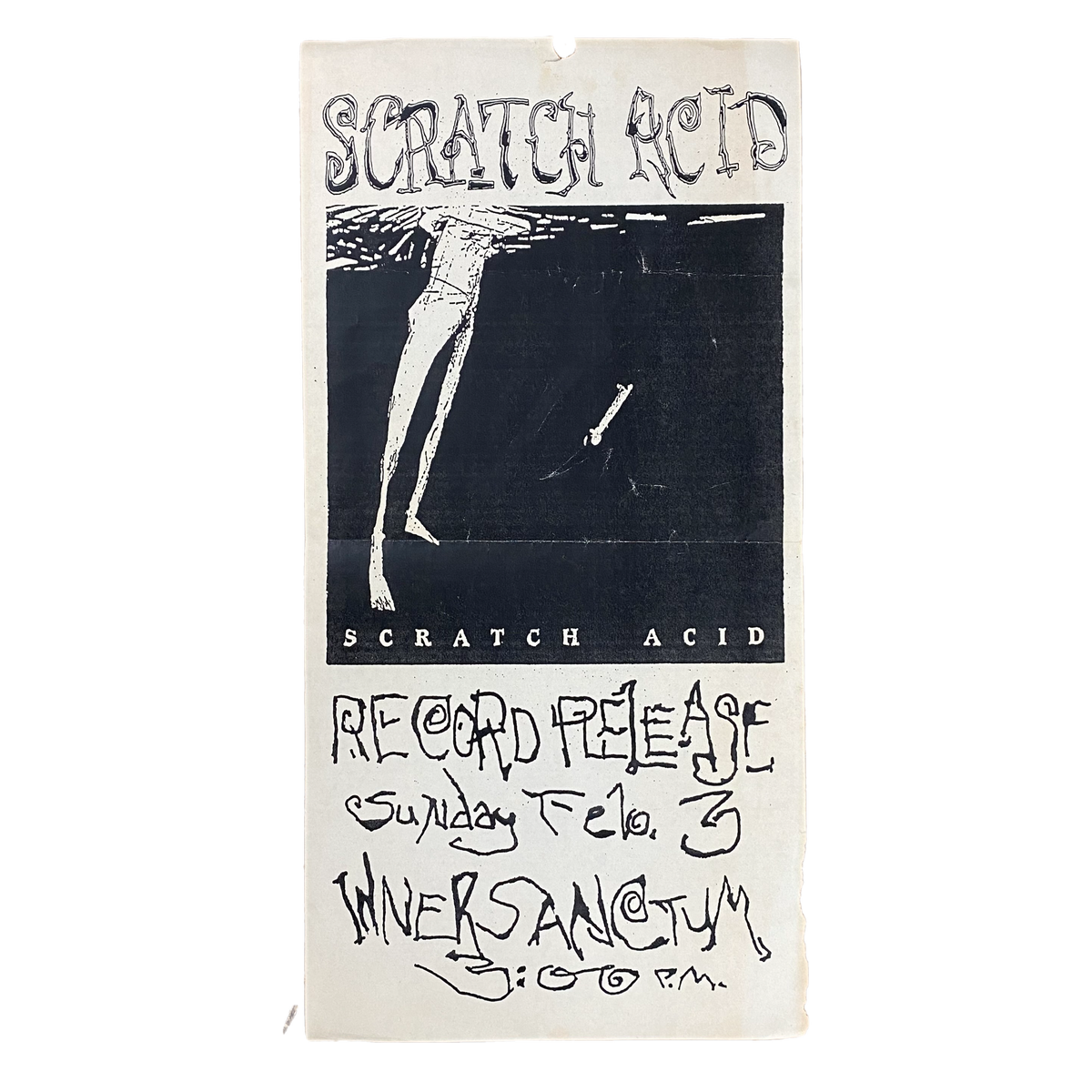 Vintage Scratch Acid &quot;Record Release&quot; Flyer