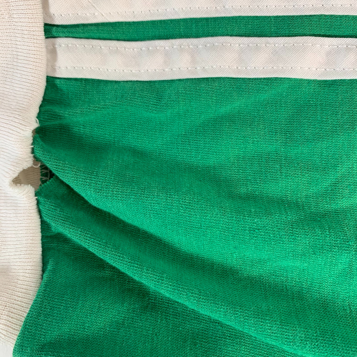 Vintage Adidas &quot;Green&quot; V-Neck Ringer