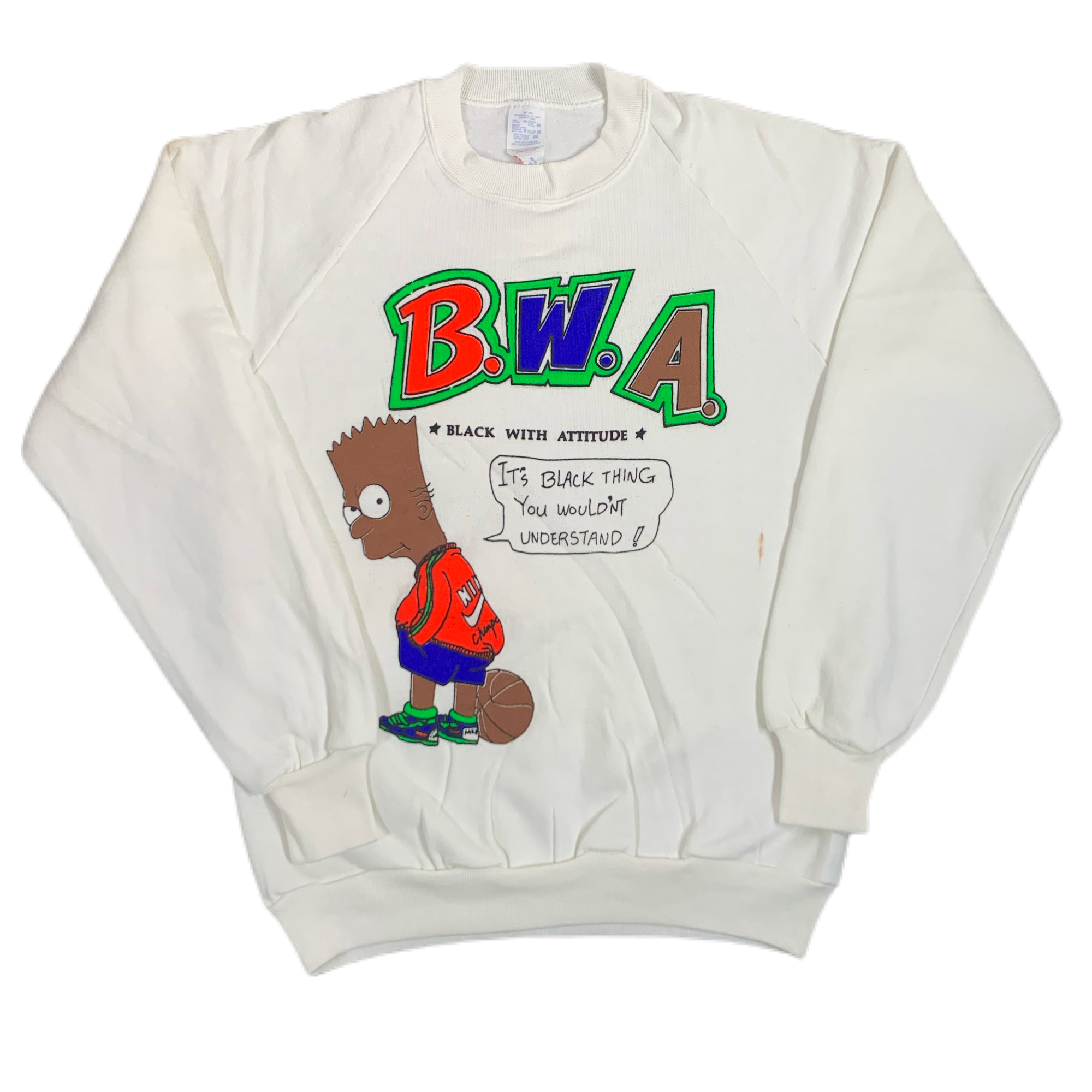 Vintage Bootleg Bart "BWA" Crewneck Sweatshirt - jointcustodydc