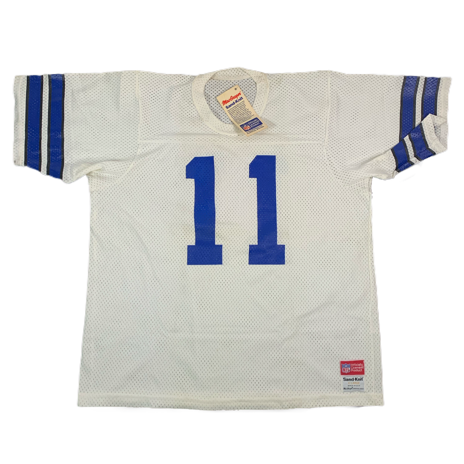 Vintage Sand Knit "Jeff George" Indianapolis Colts Football Jersey - jointcustodydc