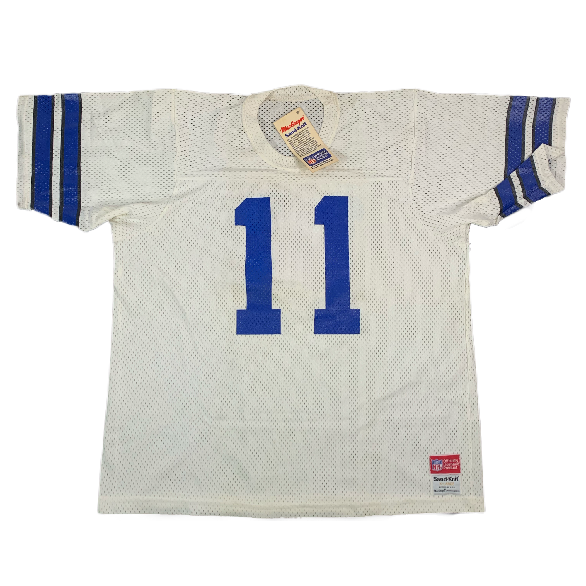 Vintage Sand Knit "Jeff George" Indianapolis Colts Football Jersey - jointcustodydc
