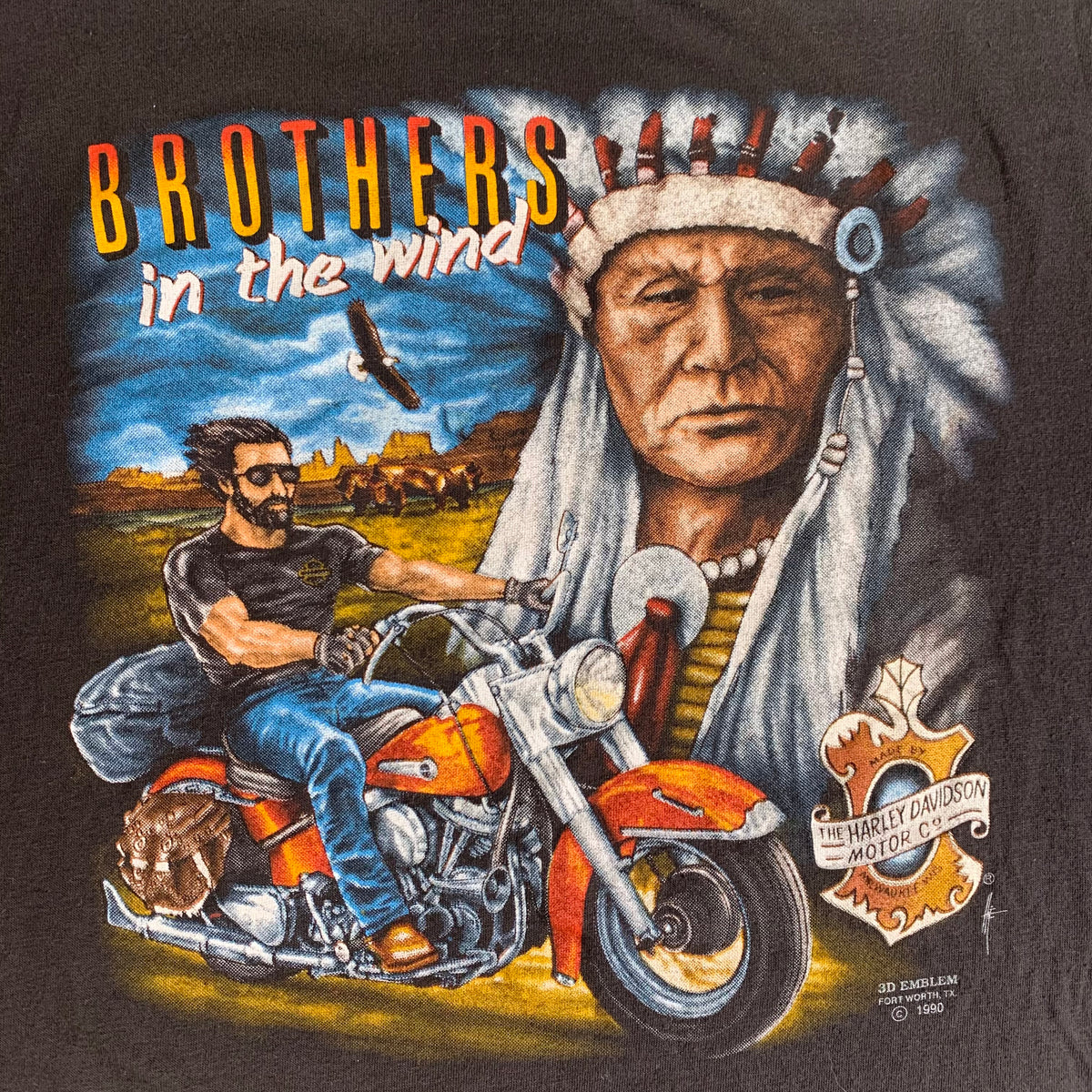 Vintage Harley-Davidson &quot;Brothers In The Wind&quot; Kona Hawaii T-Shirt