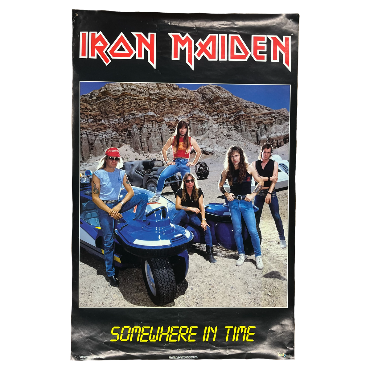 Vintage Iron Maiden &quot;Somewhere In Time&quot; Aaron Rapoport Fan Club Poster