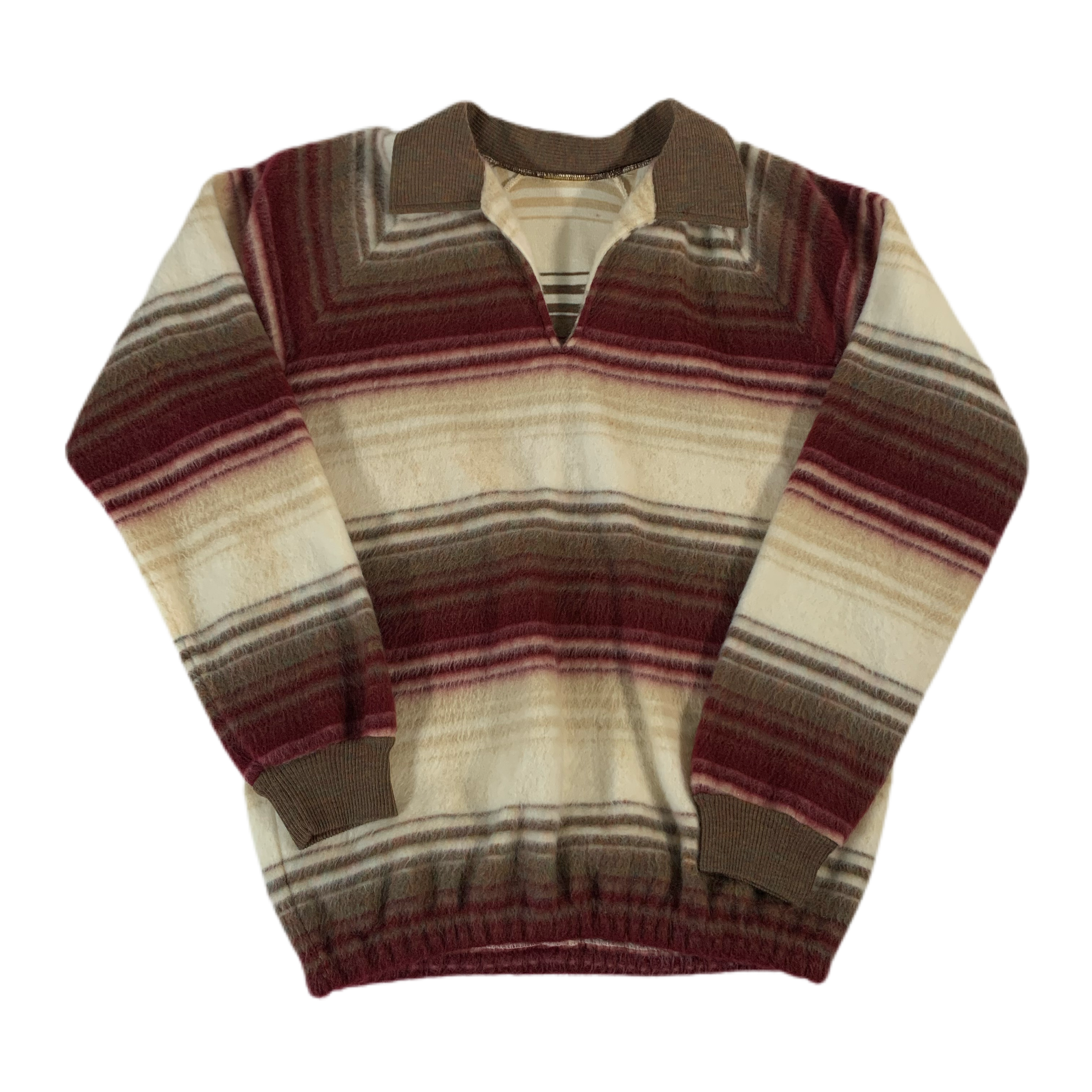 Vintage Mohair “Striped” Popover Sweater